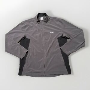 The North Face Mens Full Zip Apex Soft Shell Windwall Gray Jacket Mens Size L‎